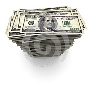One Hundred Thousand Dollars - Bills Stack photo