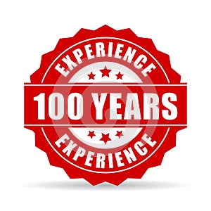 One hundred years experience vector icon