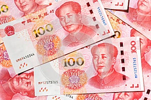 One hundred yuan. Chinese currency.
