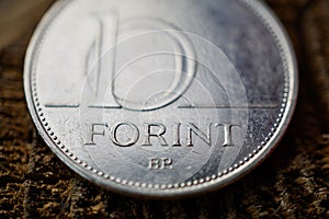 One Hungarian Forint HUF as a symbol of currency in Hungary