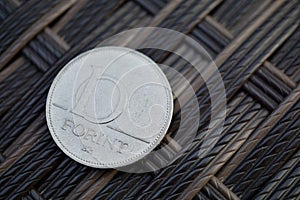 One Hungarian Forint HUF as a symbol of currency in Hungary