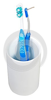 One interdental and tooth brushes in ceramic glass