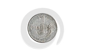 One italian lira coin