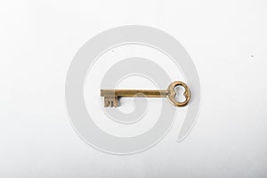 One key in white backround