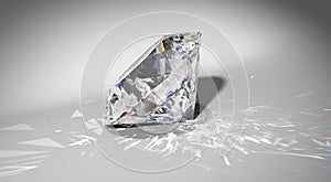 One large diamond with sparkles
