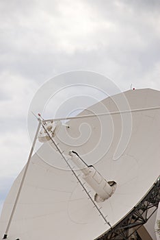 One Large Satellite Receiver Dish