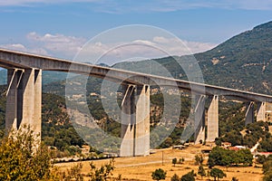 One of the largest bridges of Egnatia motorway, close to Ioannina town, Epirus.