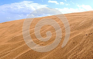 One of the last sand dunes in the neighborhood of the city of Holon in Israel