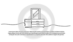 One line of dressing table