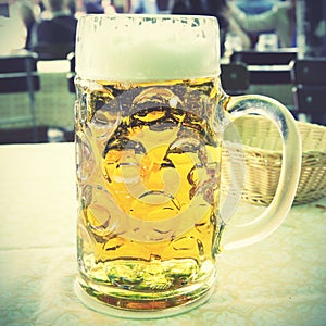 One liter beer mug