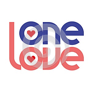 One love typography. One love logotype.
