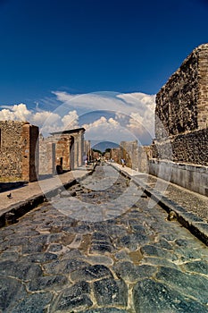 One of the main streets of Pomepia