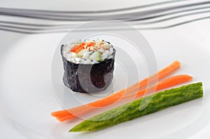 One Makizushi sushi fresh maki roll -Horizontal