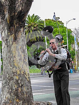 One man band in Melbourne Australia