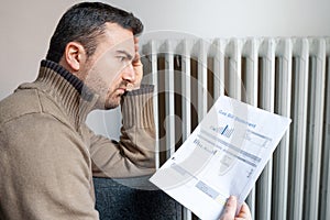 One man worried about bills reading home heating utilities increase costs