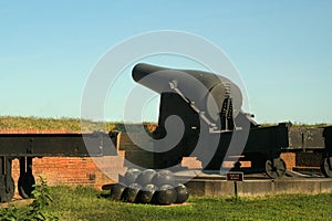 Cannon at Fort McHenry National Monument in Baltimore, Maryland