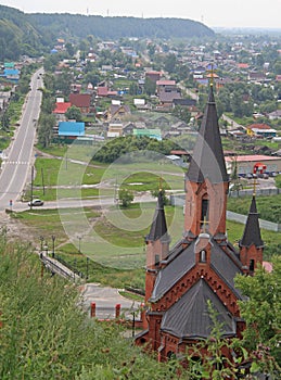 One of many churches in Tobolsk