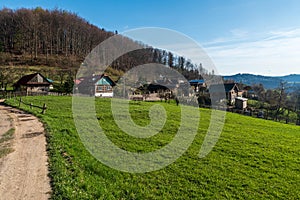 One of many hamlets in Javorniky mountains in Slovakia - Kycera settlement above Cadca city