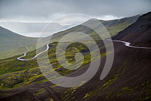 One of the many mountain passes in the Westfjords