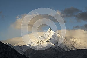 One of many peaks of meili snow mountain in yunan, china