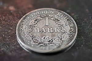 One Mark, silver coin; German imperial state