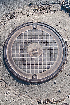 One metal sewer hatch