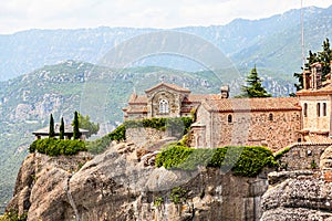 One of Meteora monasteries on the rocks.