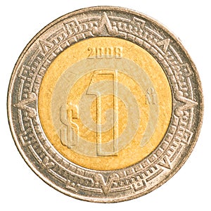 One mexican peso coin photo