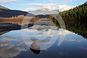 One mile lake reflection