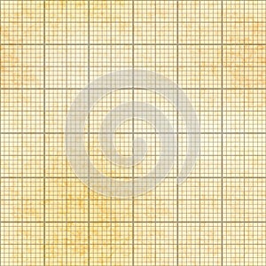 One millimeter grid on old paper with texture, seamless pattern