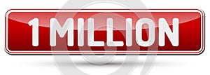 ONE MILLION - Abstract beautiful button with text.