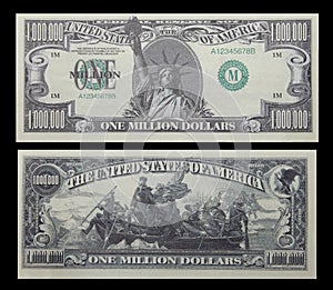 Jeden dolar účet peníze 