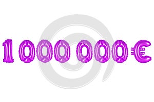 One million euros, purple color