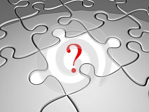 One missing jigsaw piece from the puzzle sheet