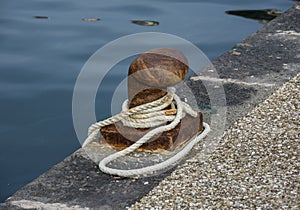 Mooring with rope photo