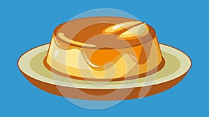 One of the most anticipated dishes of the night was a rich creamy flan served with a drizzle of caramel and a sprinkle photo
