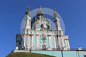 One of the most beautiful churches in Ukraine is located in Kiev. This is a temple in honor of Andrew - the Apostle Jesus Christ