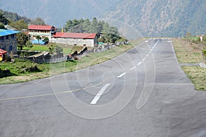 One of the most dangerous airports in the world in Lukla,Nepal