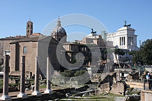 One of the most famous landmarks in the world - Roman Forum in Rome, Italy.