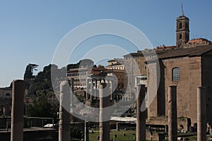 One of the most famous landmarks in the world - Roman Forum in Rome, Italy.