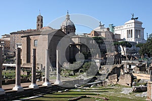 One of the most famous landmarks in the world - Roman Forum in Rome, Italy.