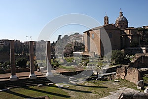 One of the most famous landmarks in the world - Roman Forum in Rome, Italy.