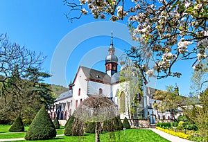 Historic Eberbach Abbey, Mystic heritage of the Cistercian monks in Rheingau, filming location for the movie The Name of the Rose, photo