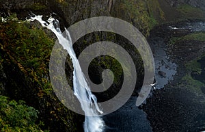 One of the most popular Norwegian waterfalls called VÃ¸ringfossen Voringfossen