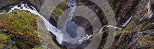 One of the most popular Norwegian waterfalls called VÃ¸ringfossen Voringfossen