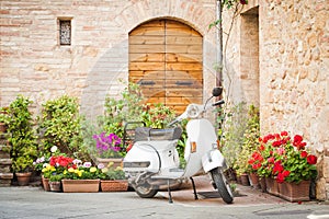 One of the most popular transport in Italy, vintage Vespa