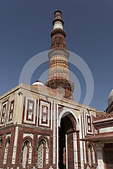 One of New Delhi's three UNESCO World Heritage sites, Qutub Minar, New Delhi, India.