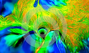 An one off abstract image inspired by underwater coral reef flowers photo