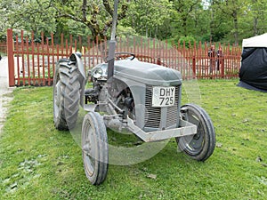 One old and grey tractor beutiful