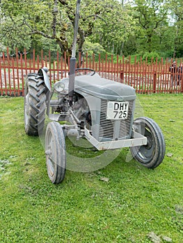 One old and grey tractor beutiful